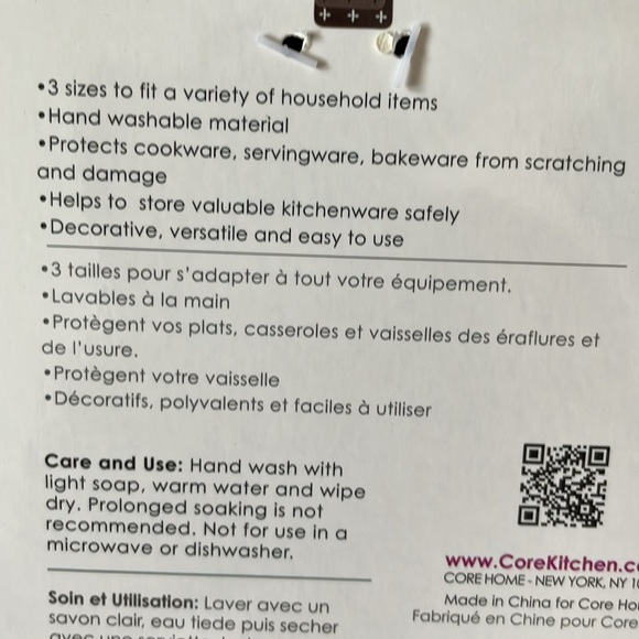 🛍 Bundle Deal! 3 piece cookware protection pads gray/charcoal/black - Picture 4 of 4